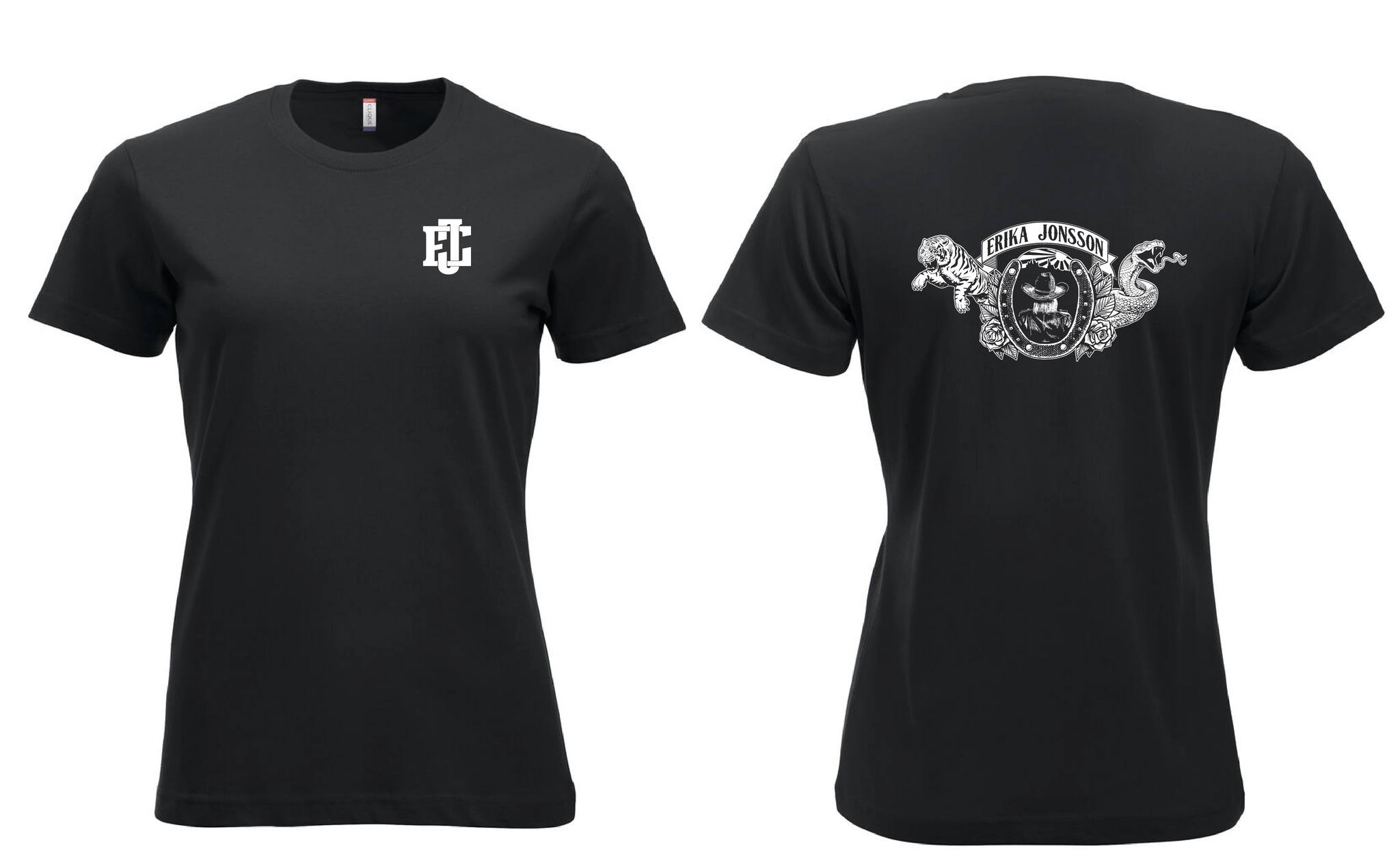 Svart Dam T-shirt "Tiger"