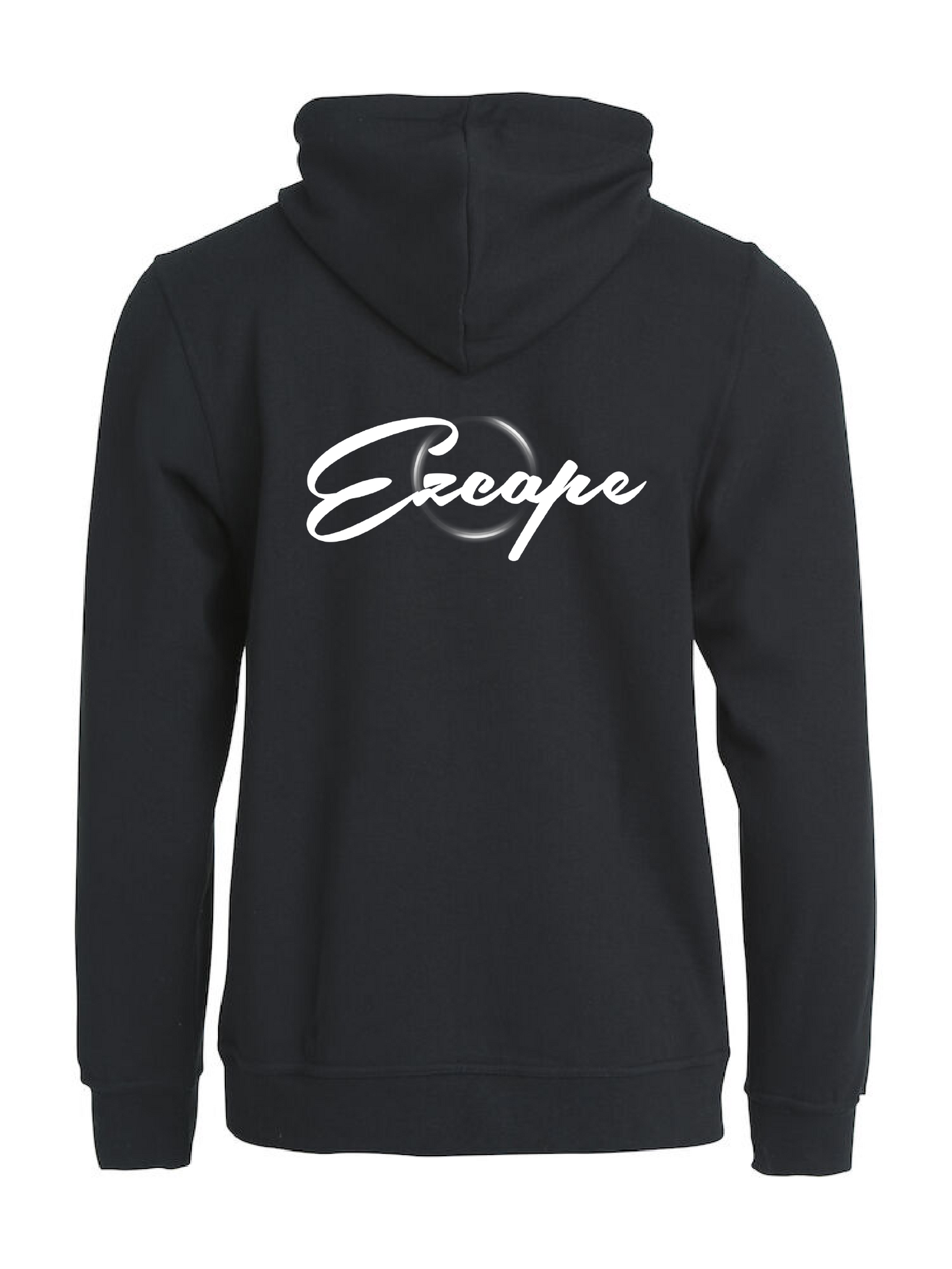 Svart HOODJACKA "EZCAPE" rygg