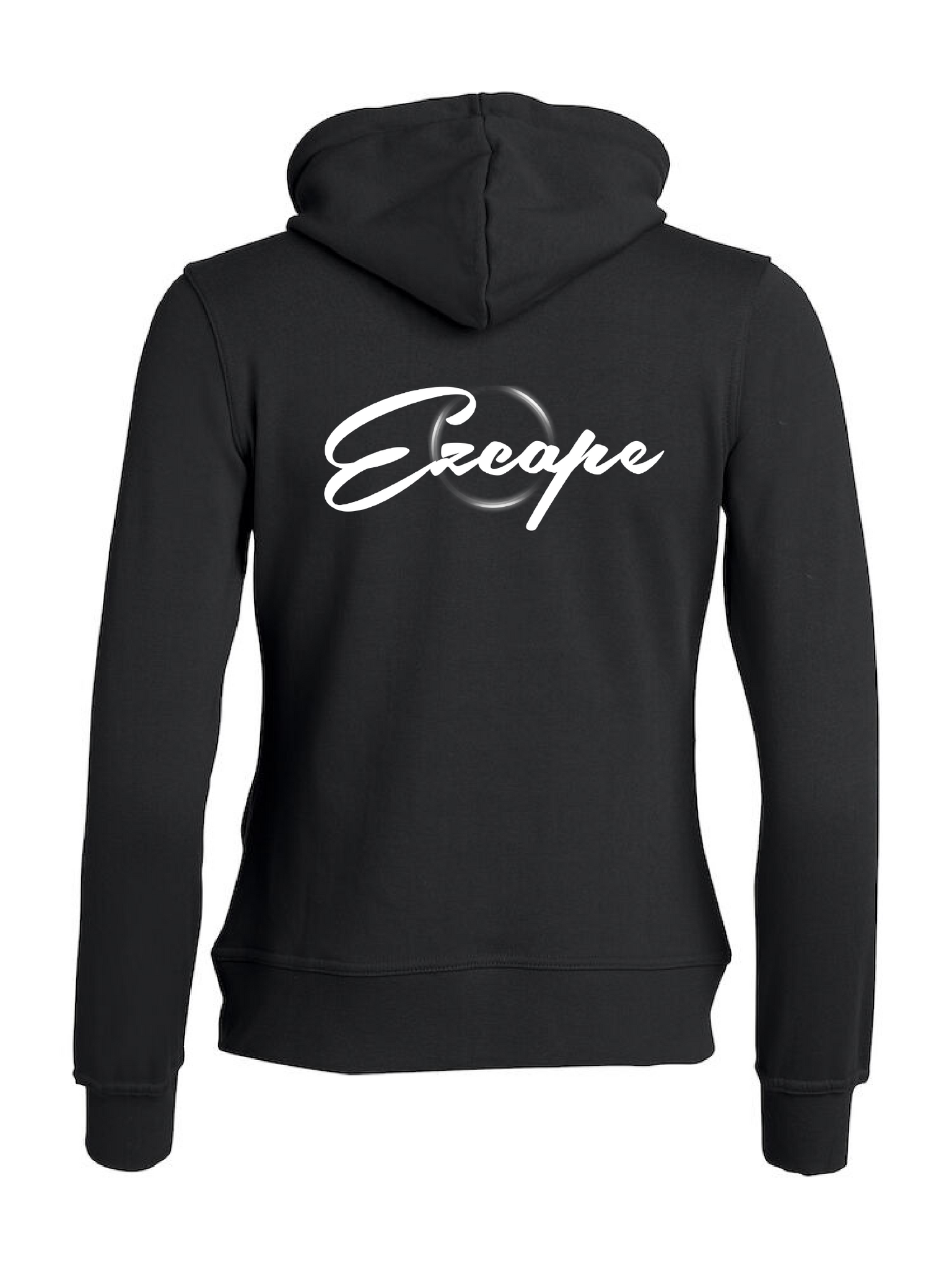 Svart Dam Hoodjacka "EZCAPE" rygg