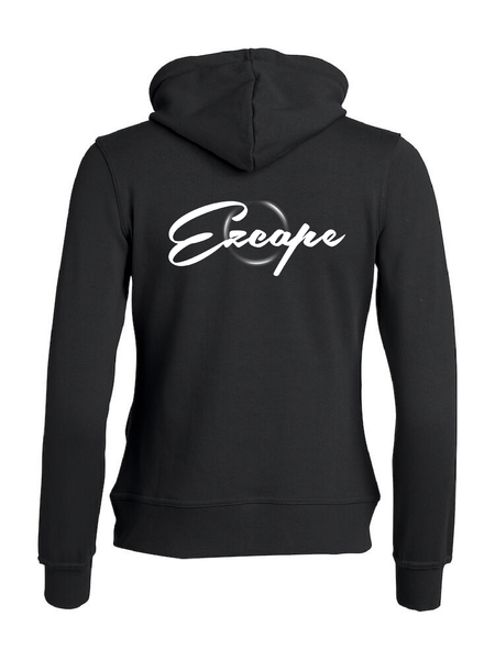 Svart Dam Hoodjacka "EZCAPE" rygg