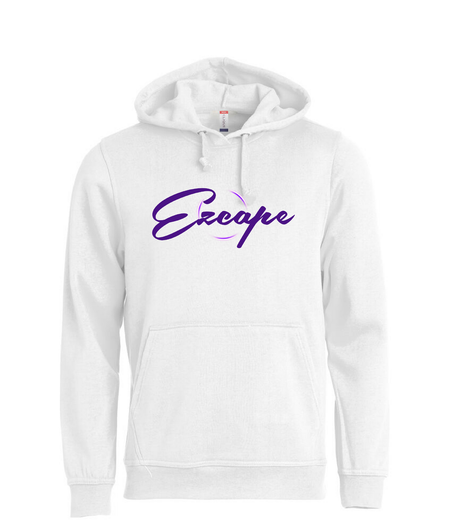 Vit HOODTRÖJA "EZCAPE"