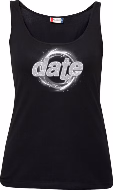 Svart Dam Linne "DATE Virvel"