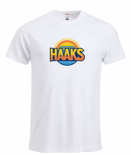 Vit T-shirt "HAAKS Sommar"