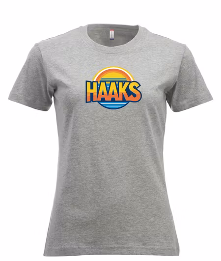 Grå Dam T-shirt "HAAKS Sommar"