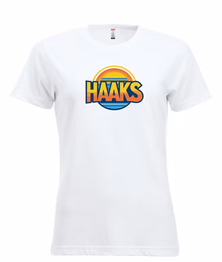 Vit Dam T-shirt "HAAKS Sommar"