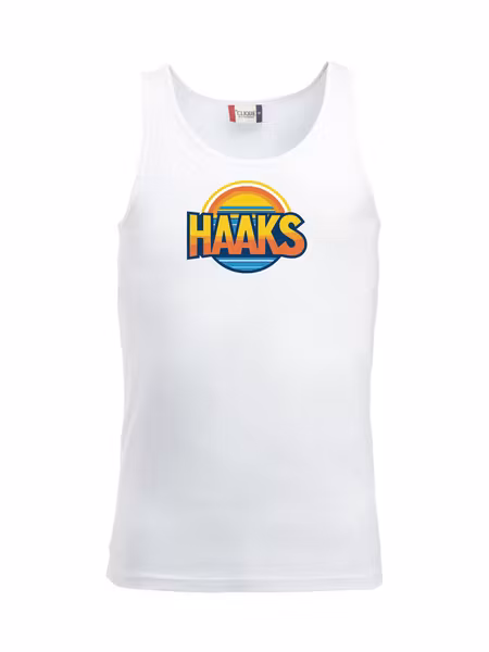 Vit Tank Top "HAAKS Sommar"
