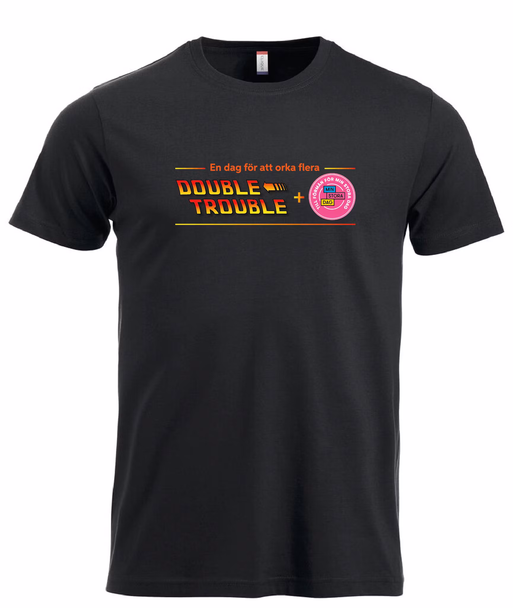 Svart T-SHIRT "Double Trouble"
