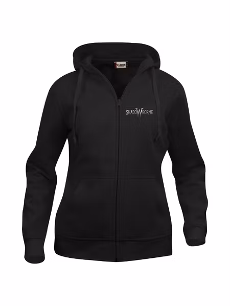 Svart Dam Hoodjacka "Shadowborne LOGO" Fram