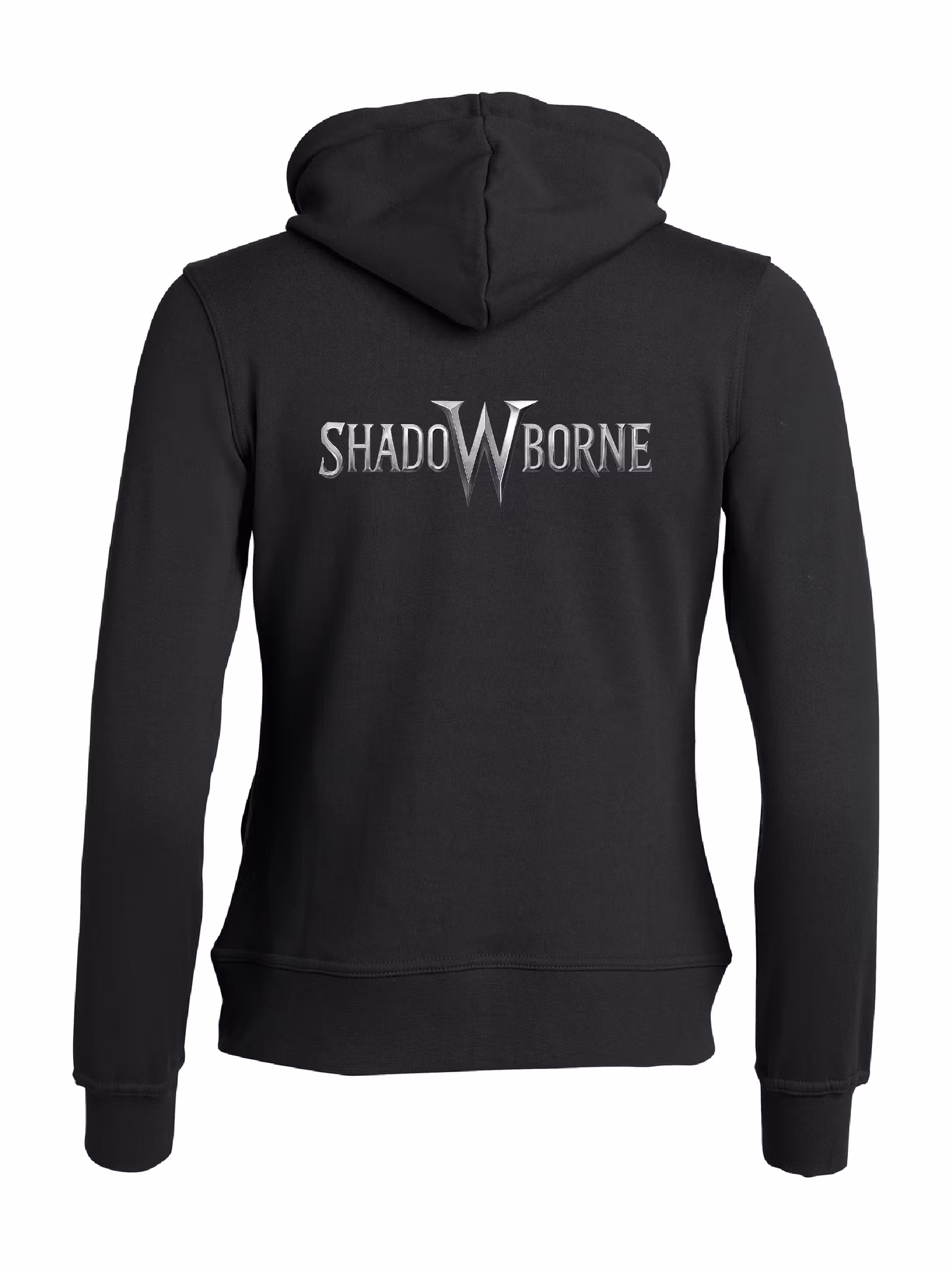 Svart Dam Hoodjacka "Shadowborne LOGO" rygg