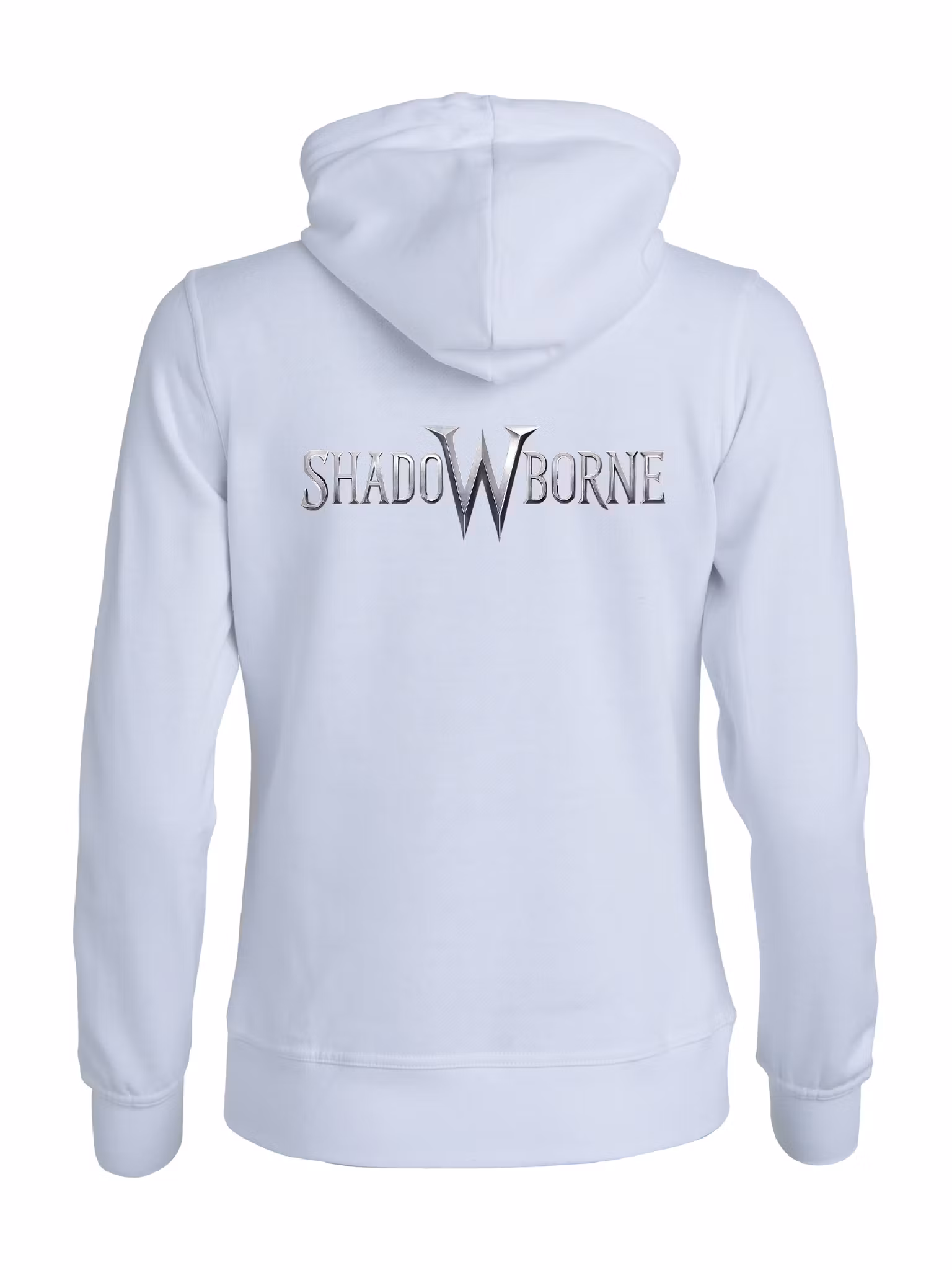 Vit Dam Hoodjacka "Shadowborne LOGO" rygg