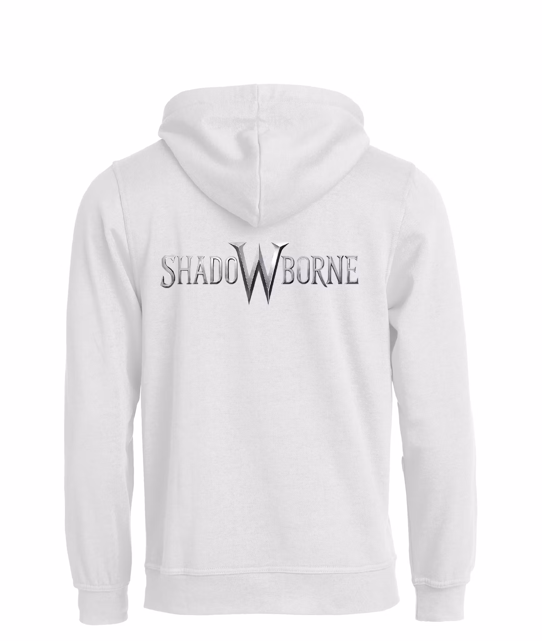 Vit Hoodtröja "Shadowborne LOGO" rygg