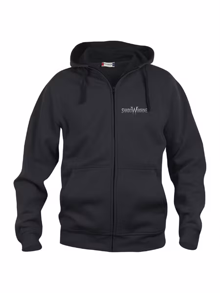 Svart Hoodjacka "Shadowborne LOGO" Fram