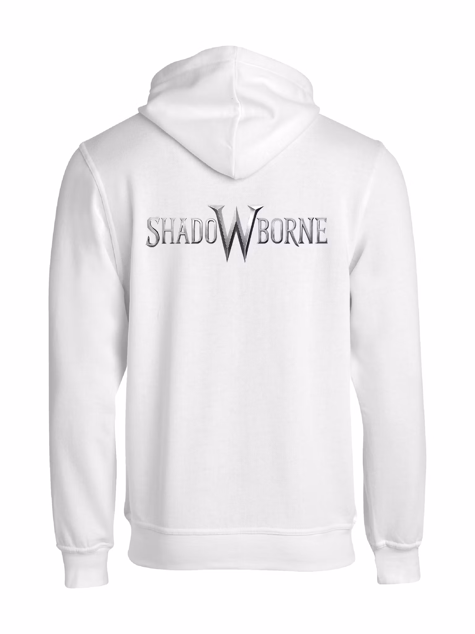 Vit Hoodjacka "Shadowborne LOGO" Rygg