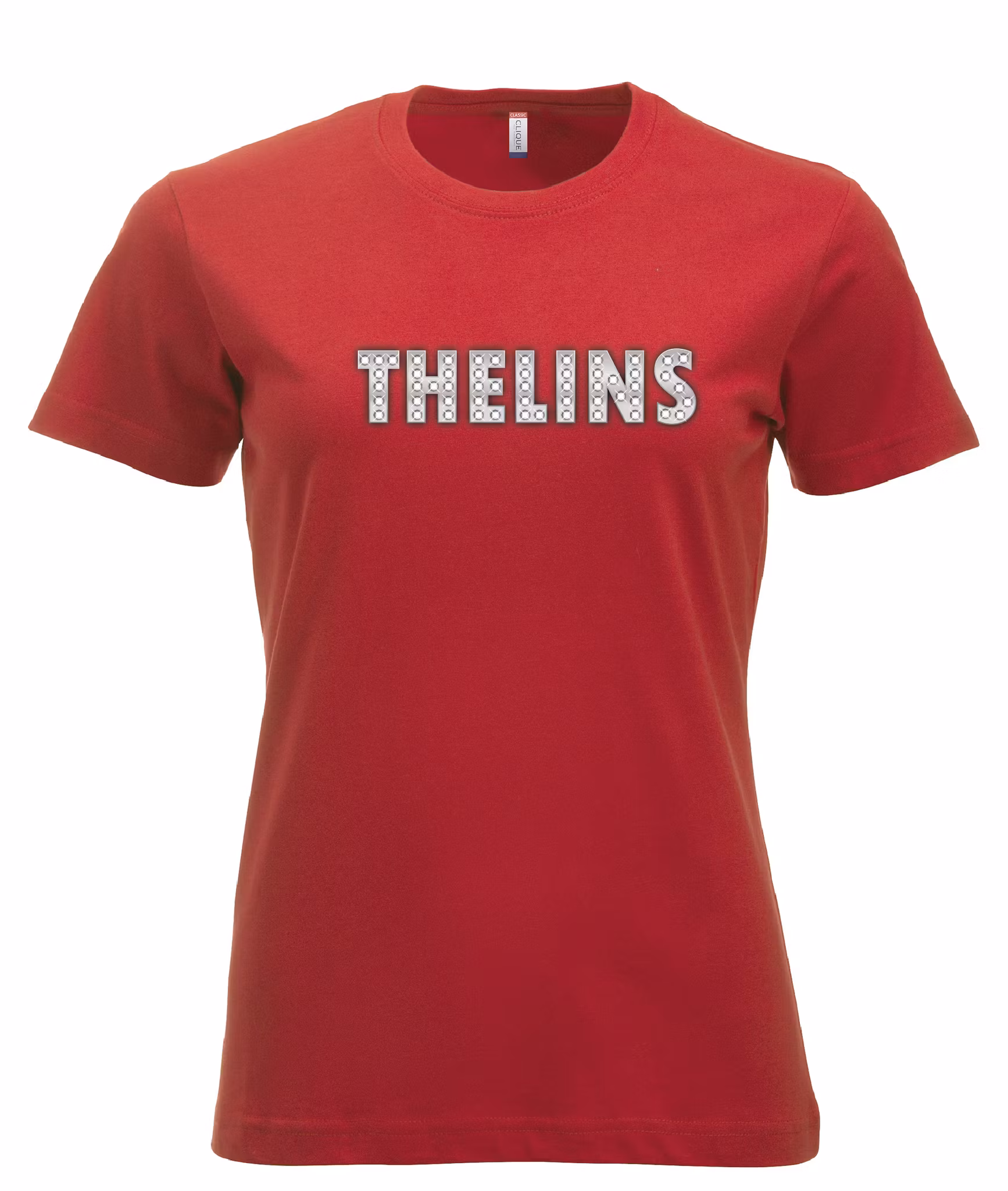 Röd Dam T-shirt "THELINS"
