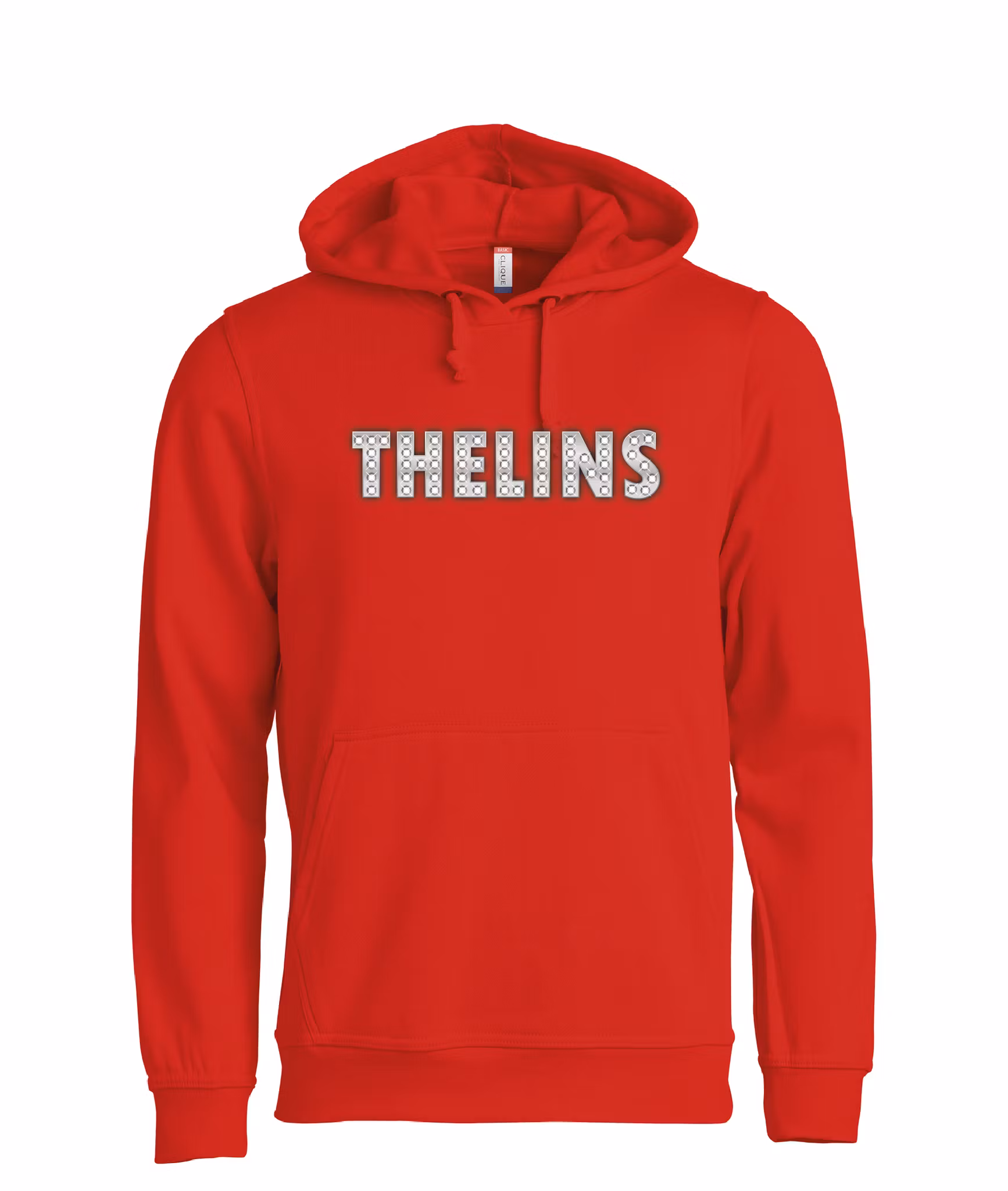 Röd HOODTRÖJA "THELINS"