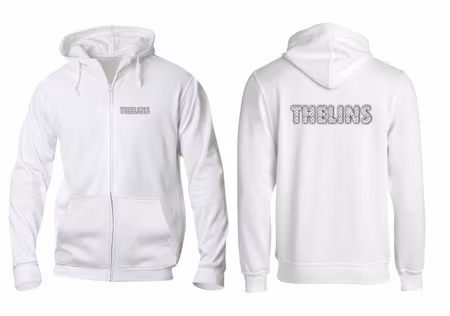Vit HOODJACKA "THELINS" x2