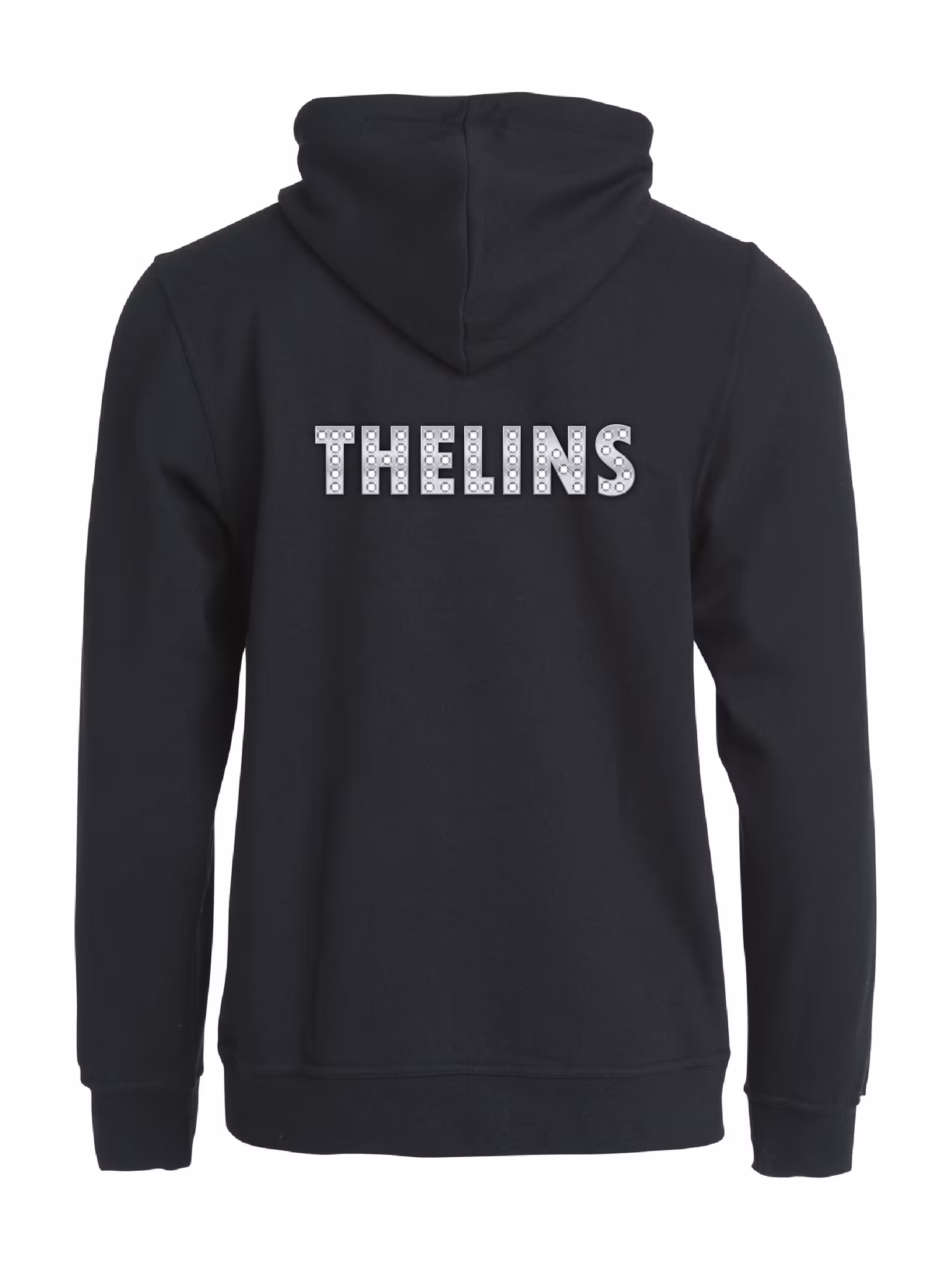 Svart HOODJACKA "THELINS" rygg
