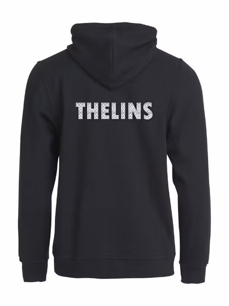 Svart HOODJACKA "THELINS" rygg