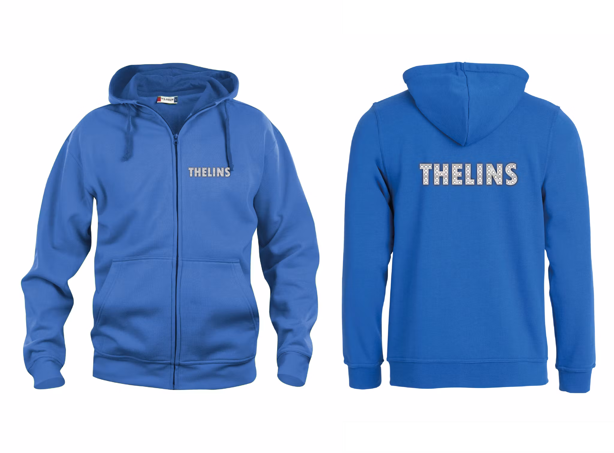 Blå HOODJACKA "THELINS" x2