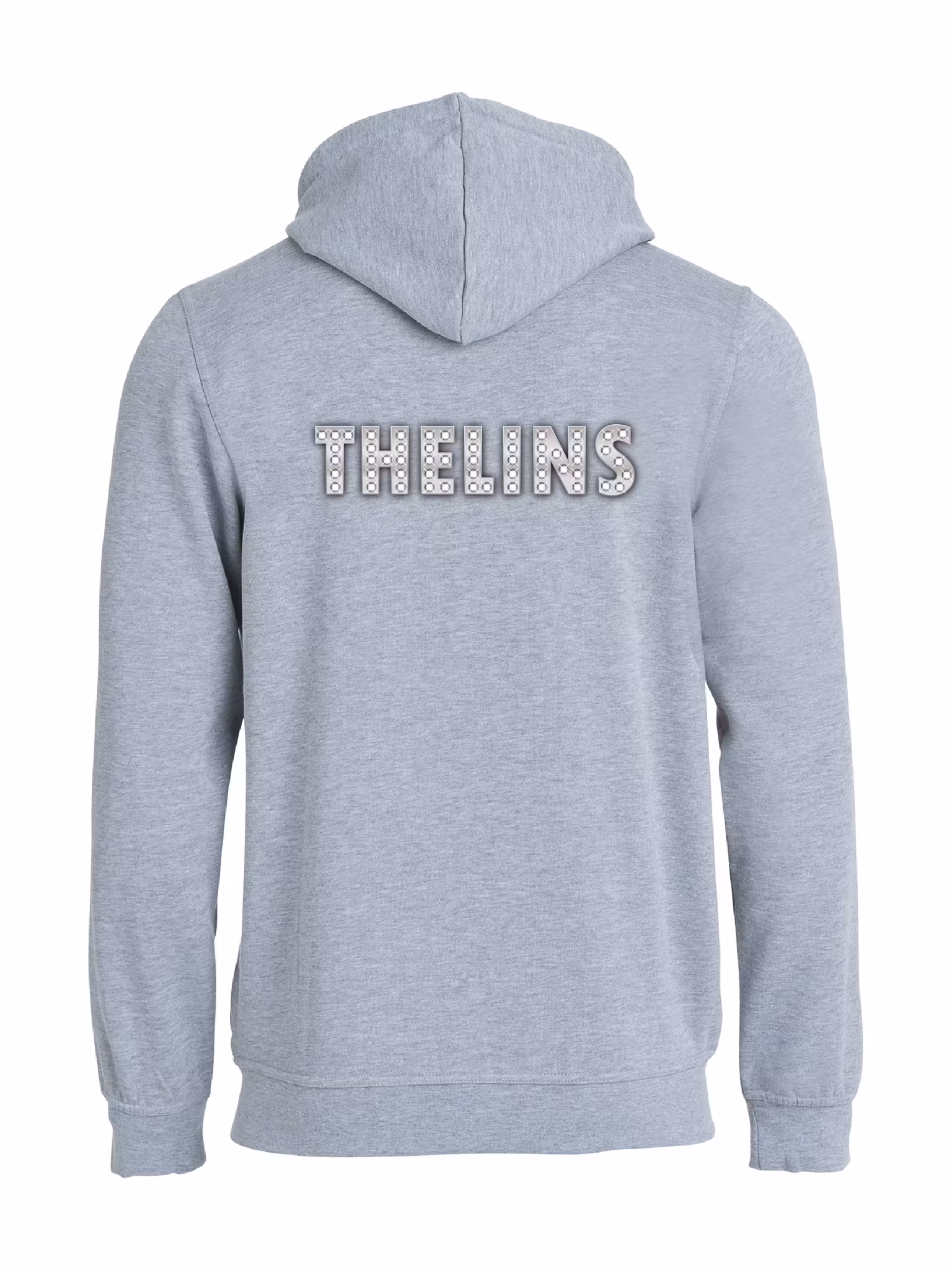 Grå HOODJACKA "THELINS" rygg