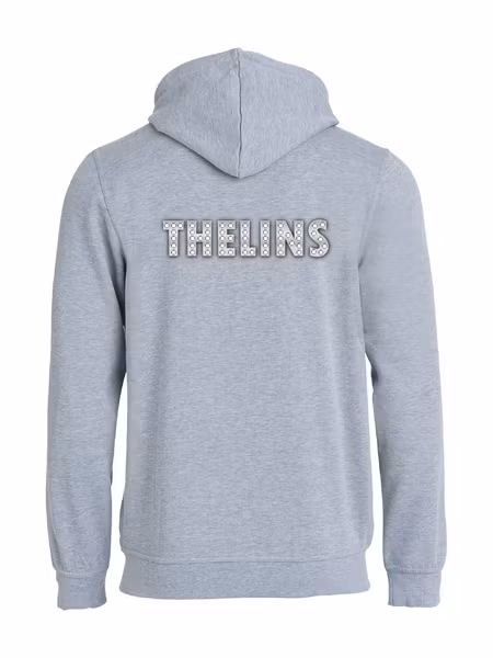 Grå HOODJACKA "THELINS" rygg