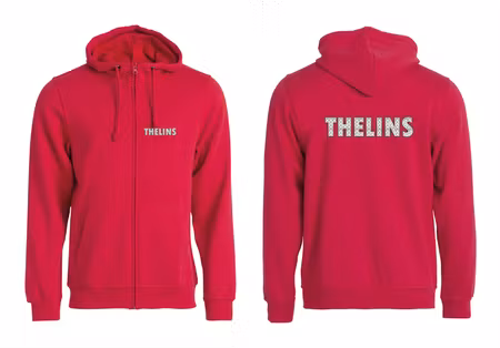 Röd HOODJACKA "THELINS" x2