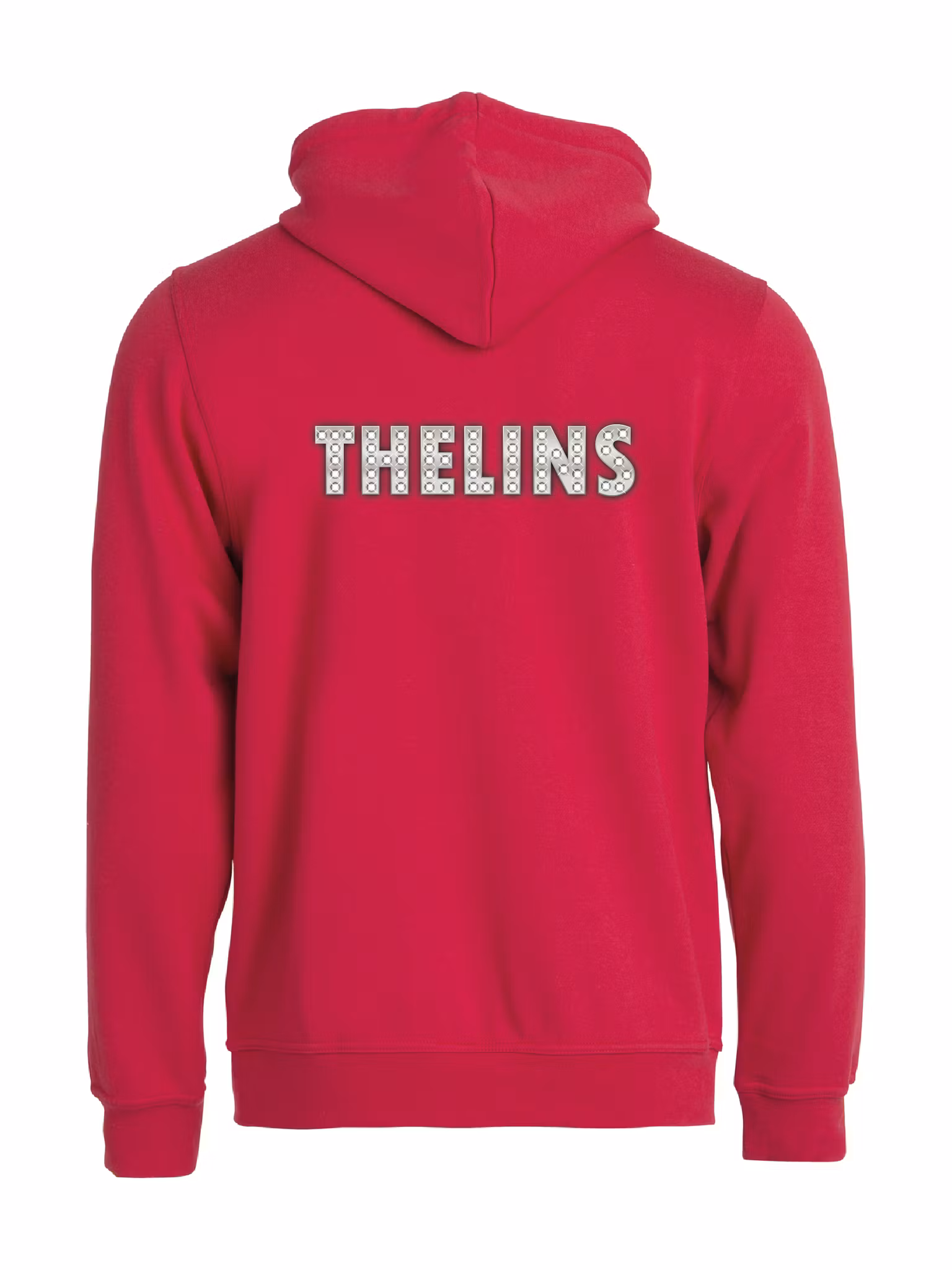 Röd HOODJACKA "THELINS" rygg