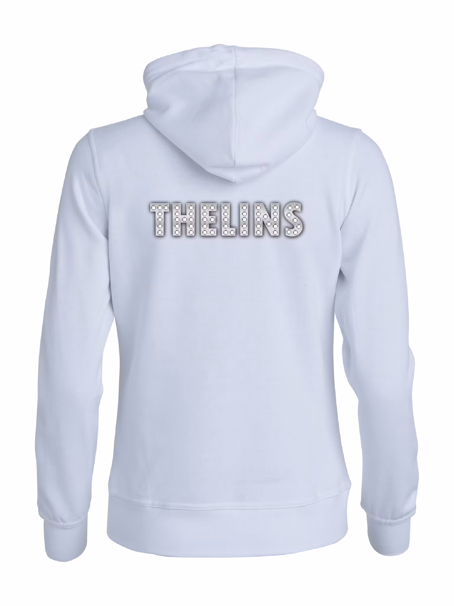 Vit Dam Hoodjacka "THELINS" rygg