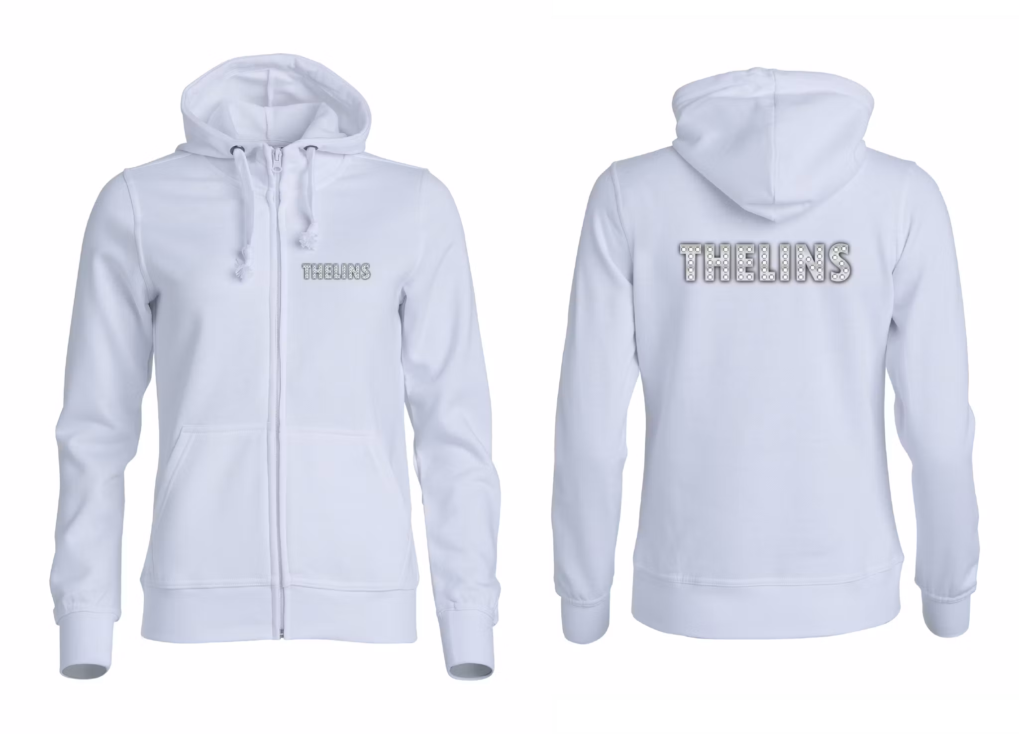 Vit Dam Hoodjacka "THELINS" x2