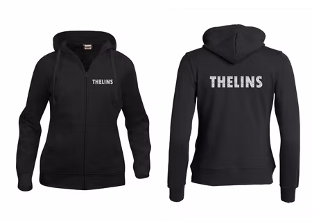 Svart Dam Hoodjacka "THELINS" x2