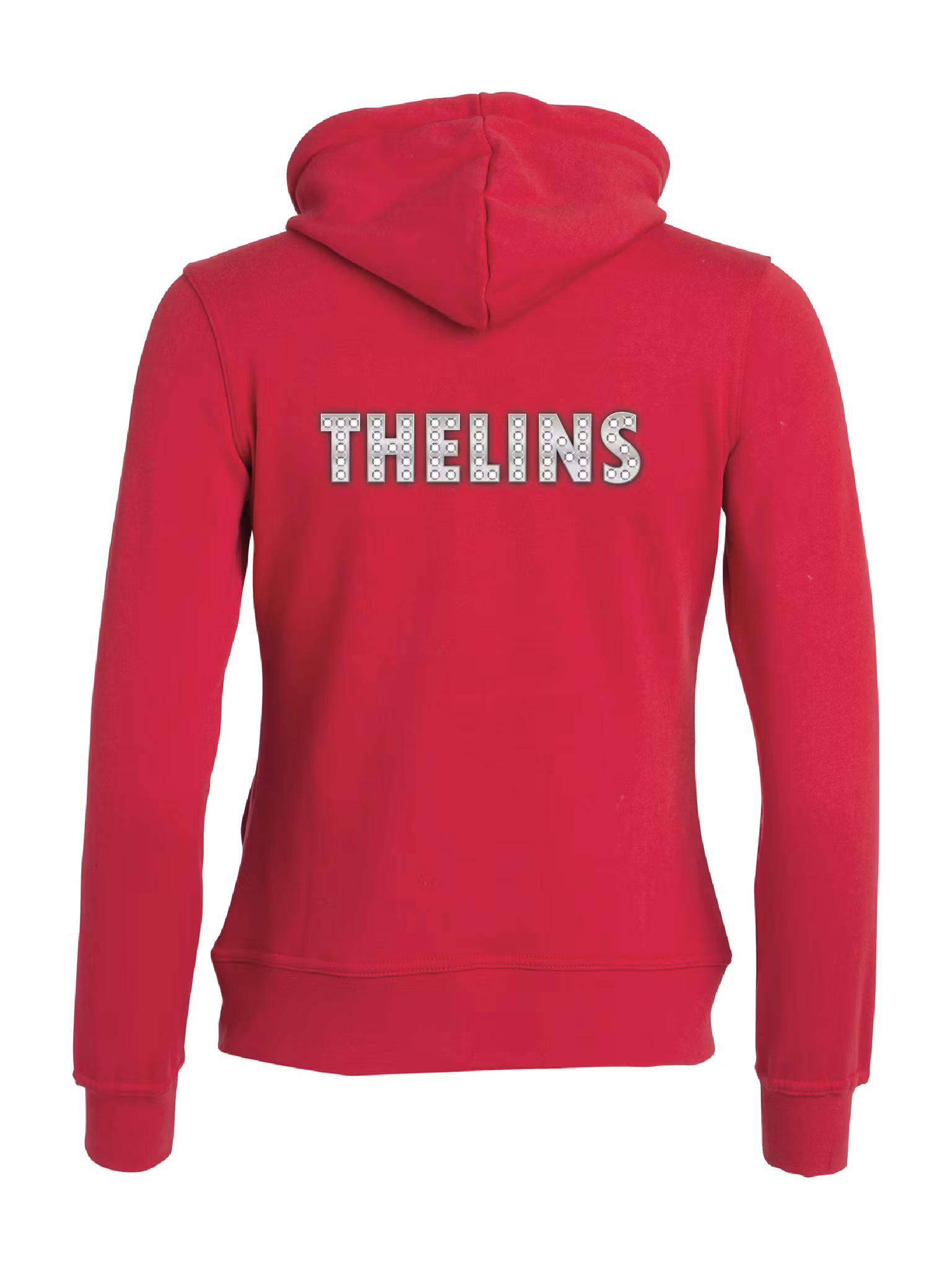 Röd Dam Hoodjacka "THELINS" rygg