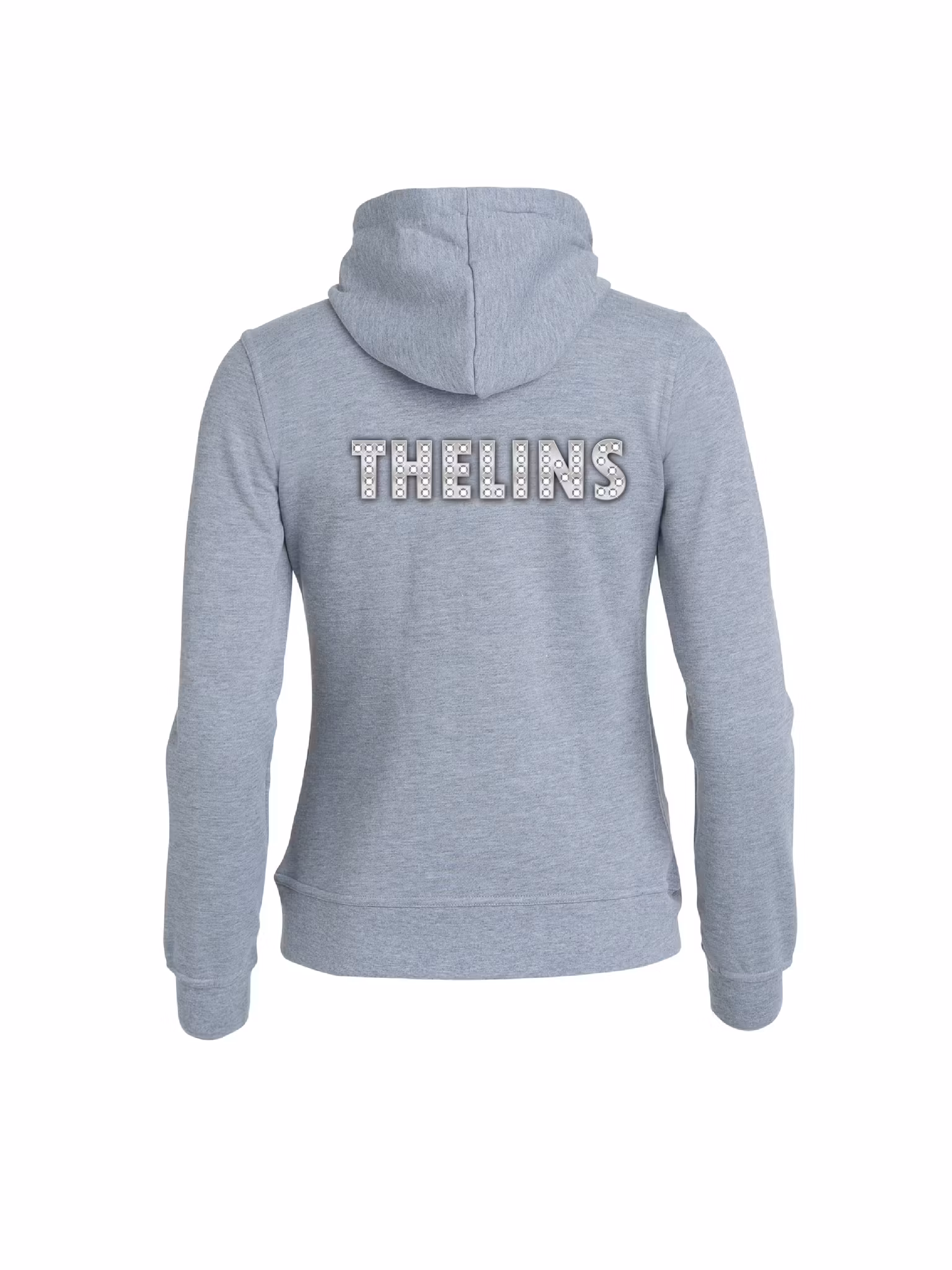 Grå Dam Hoodjacka "THELINS" rygg