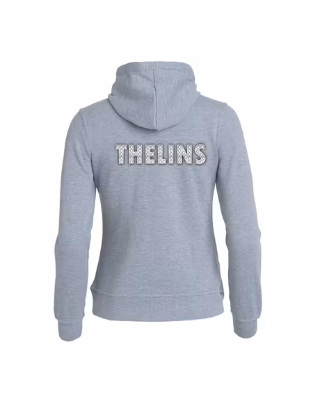 Grå Dam Hoodjacka "THELINS" rygg