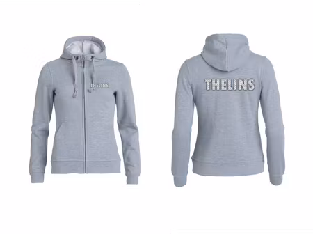 Grå Dam Hoodjacka "THELINS" x2