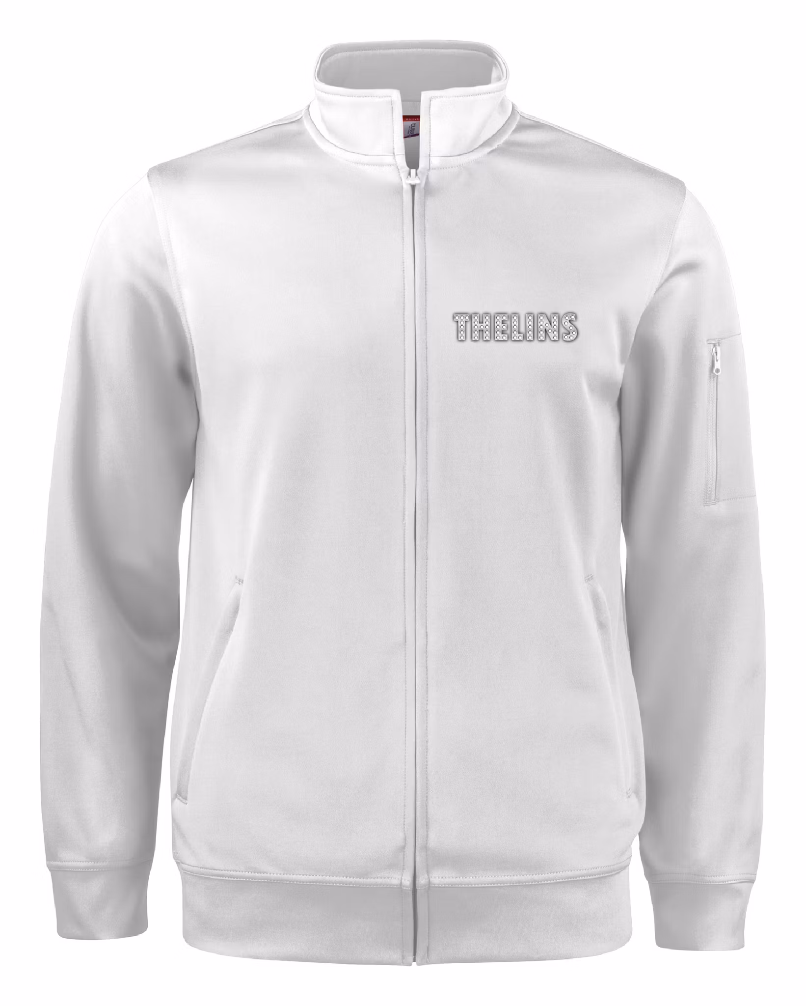 Vit Cardigan Active "THELINS" fram