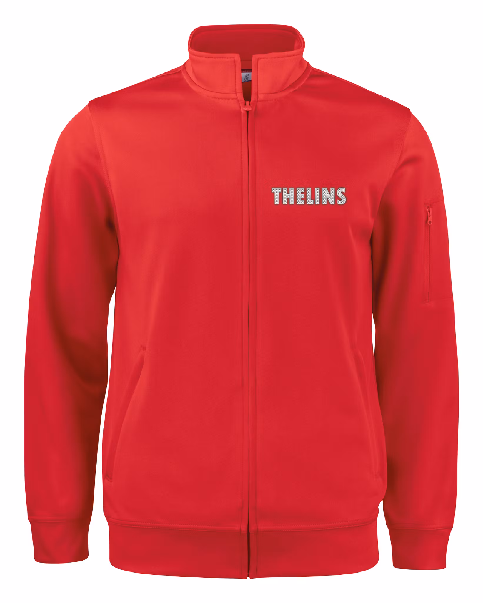 Röd Cardigan Active "THELINS" fram