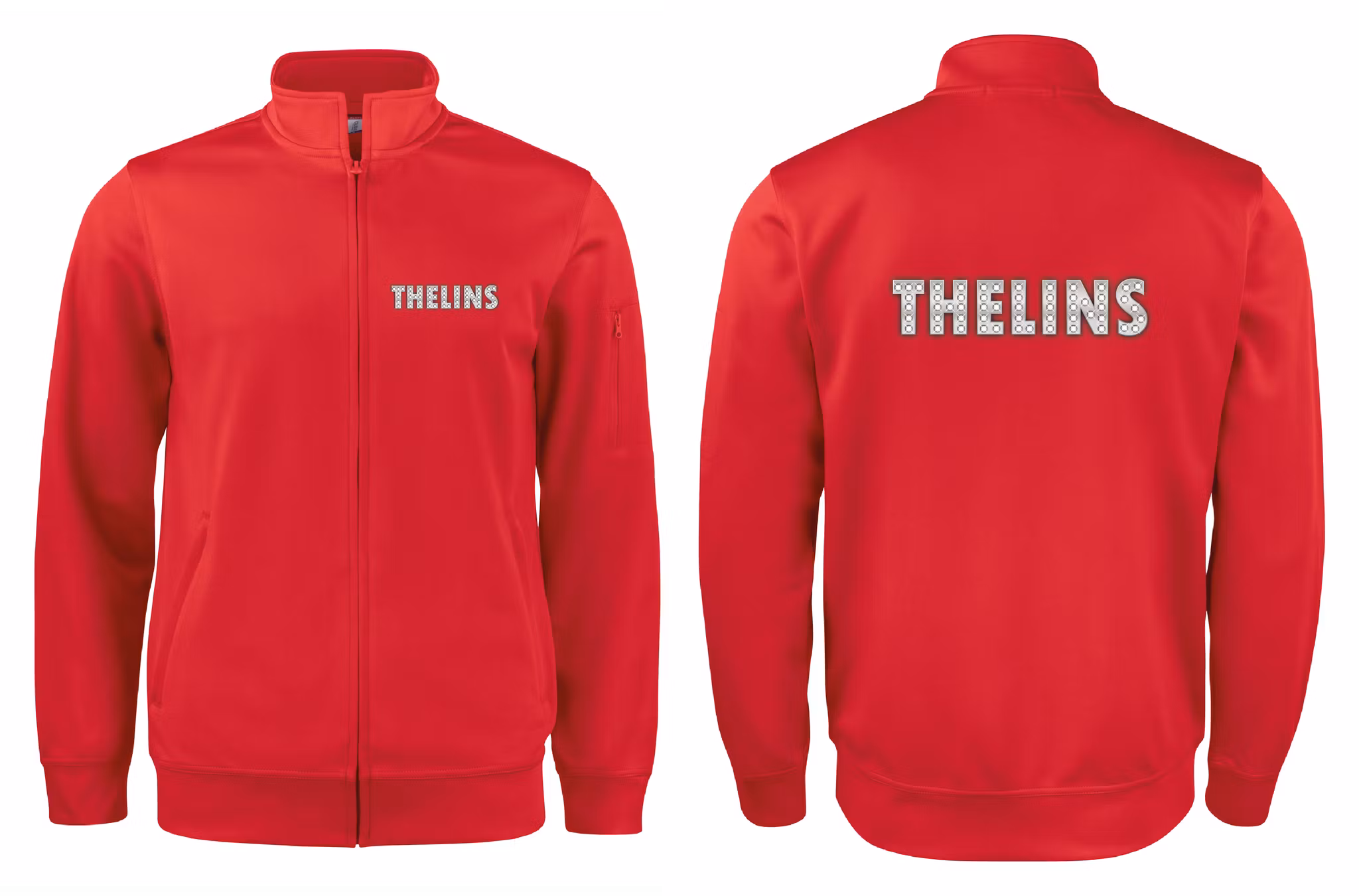 Röd Cardigan Active "THELINS" x2