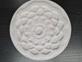 Virkad glasunderlägg (diam. 11cm)