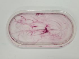 Prydnadstallrik i marmoreffekt (9x18) SÅLD