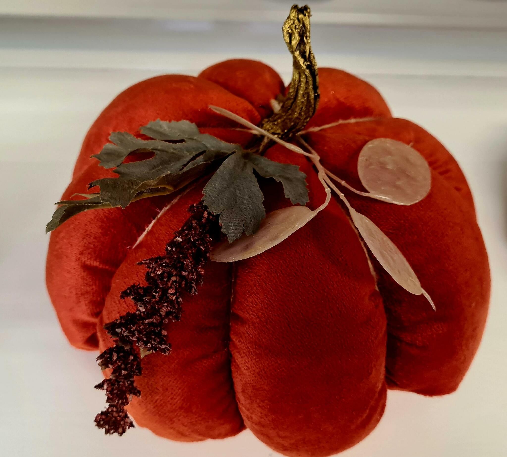 Halloween - Pumpa i sammet II (25cm) - SÅLD