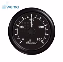 WEMA avgastemperatur mätare svart