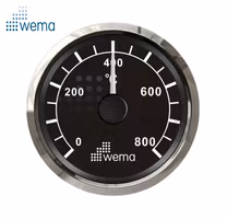 WEMA avgastemperatur mätare Silverline svart