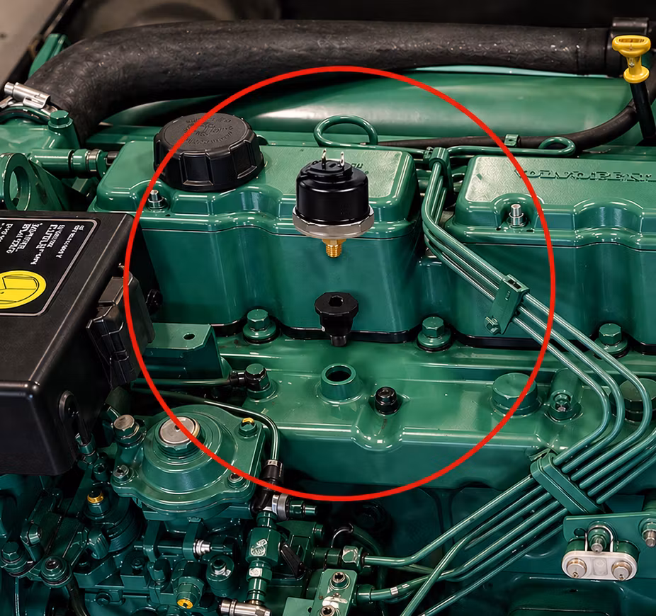WEMA turbotrycksgivare & adapter för Volvo penta 31-41 & 42 motorerna (2 bar, 1/8" NPTF)