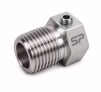 Rostfri nippel 1/8 npt med låsskruv för WEMA 1/4" (6,35mm) avgastemp givare