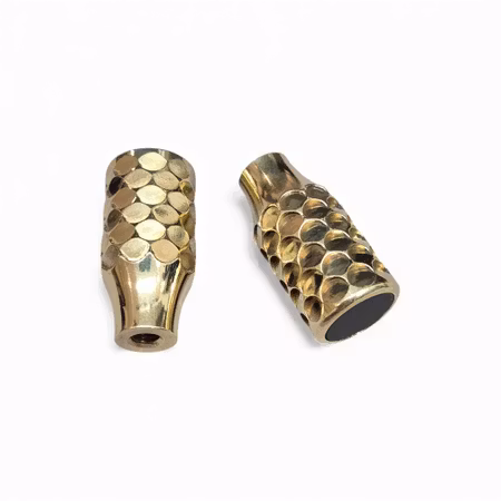 Blaser Slutstycksknopp - DragonScale (Golden Heritage) Blank alu-svart bricka för gravering