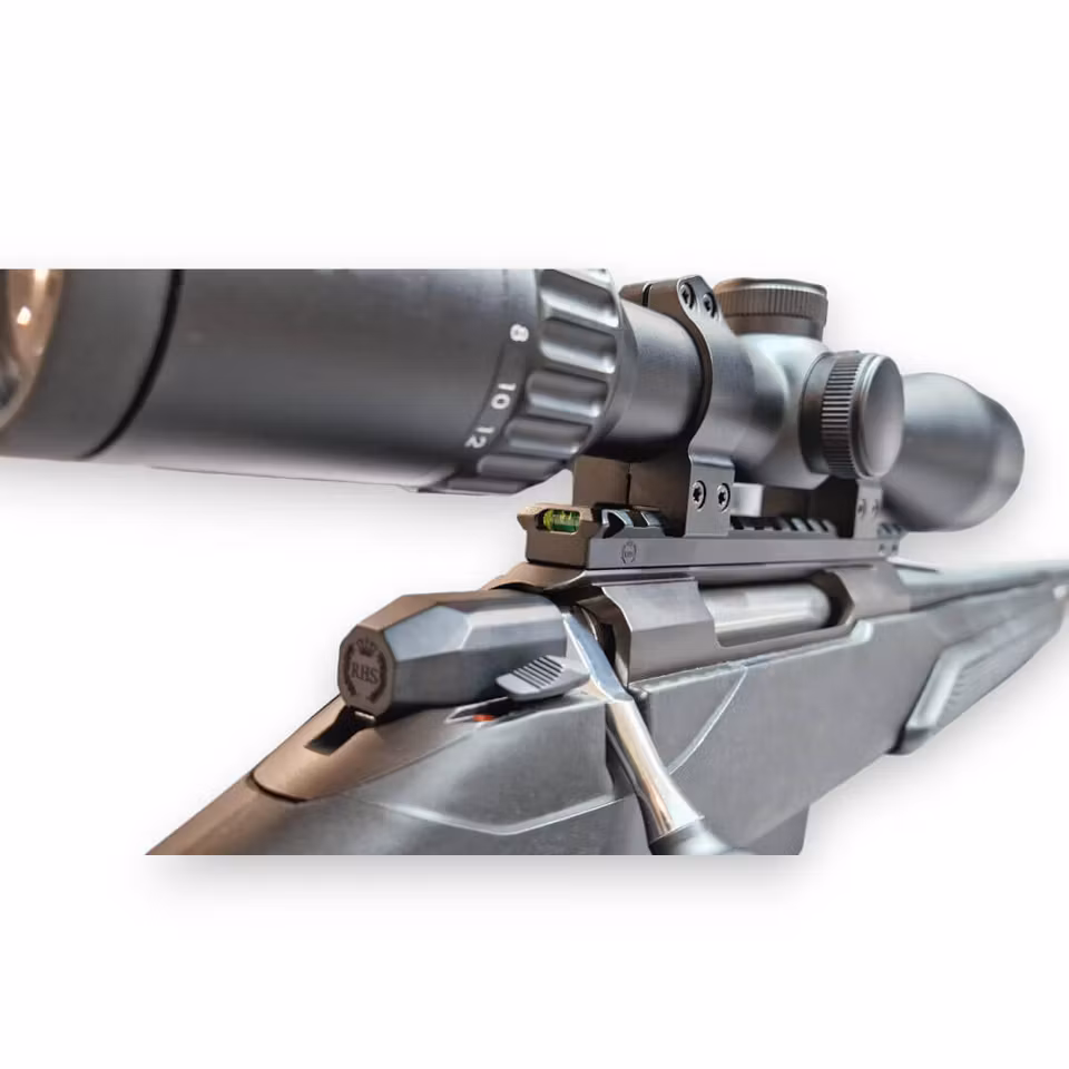 Denna Tikka-skena har en inbyggd, utbytbar nivåbubbla