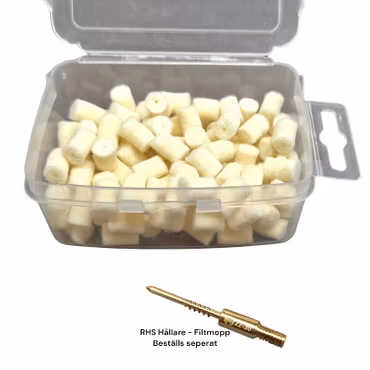 Filtmopp för Piprengöring - 100st -  Passar kalibrar 22LR - 223Rem och liknande