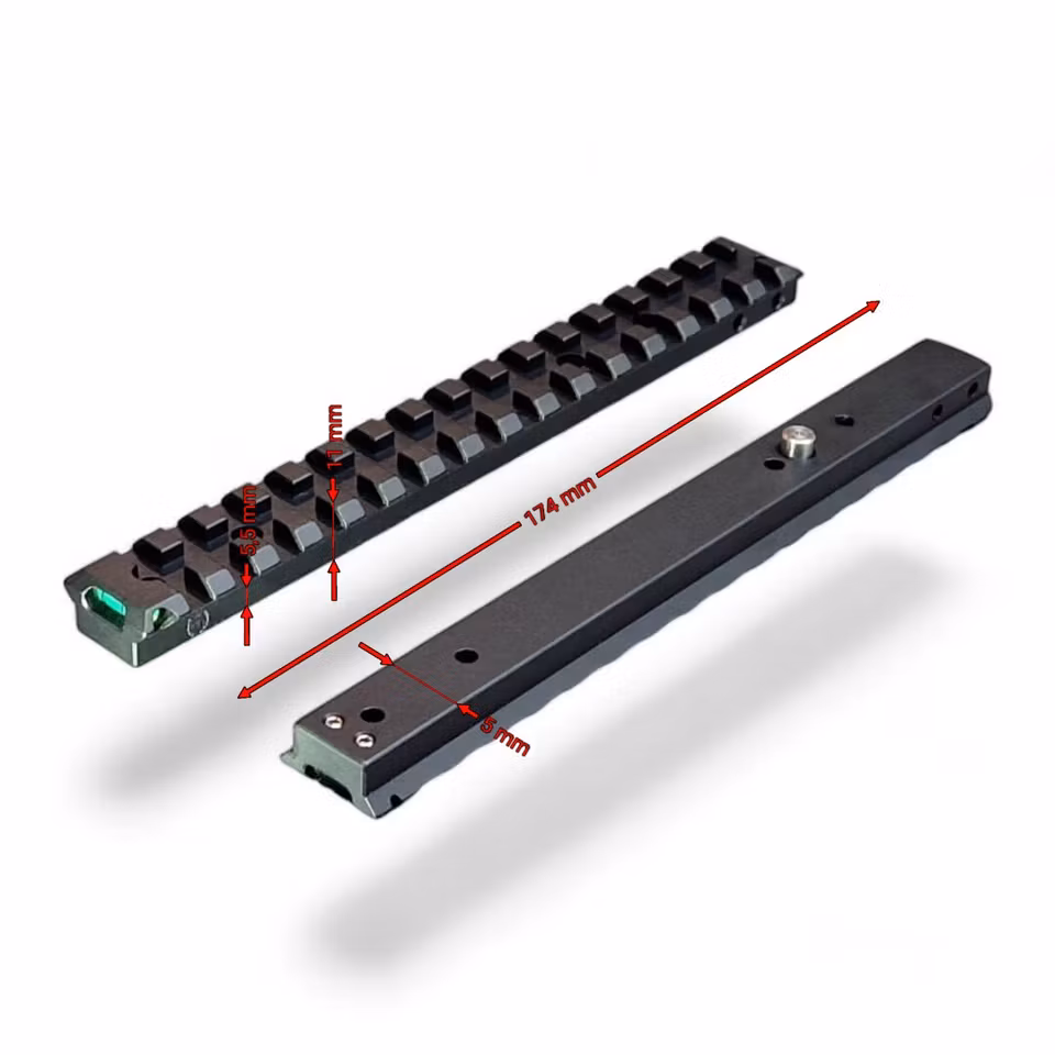 Tikka T3 / T3X Picatinnyskena - Integrerad nivå bubbla