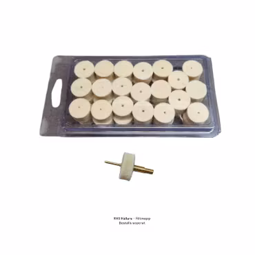 Filtmopp för Piprengöring - 40st - Passar kaliber 12Ga - Slug - Hagelvapen