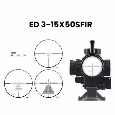 LHT 3-15x50 ED Gen2 FFP-Z MRAD Belyst Kikarsikte